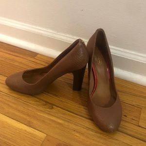 Coach python embossed heels